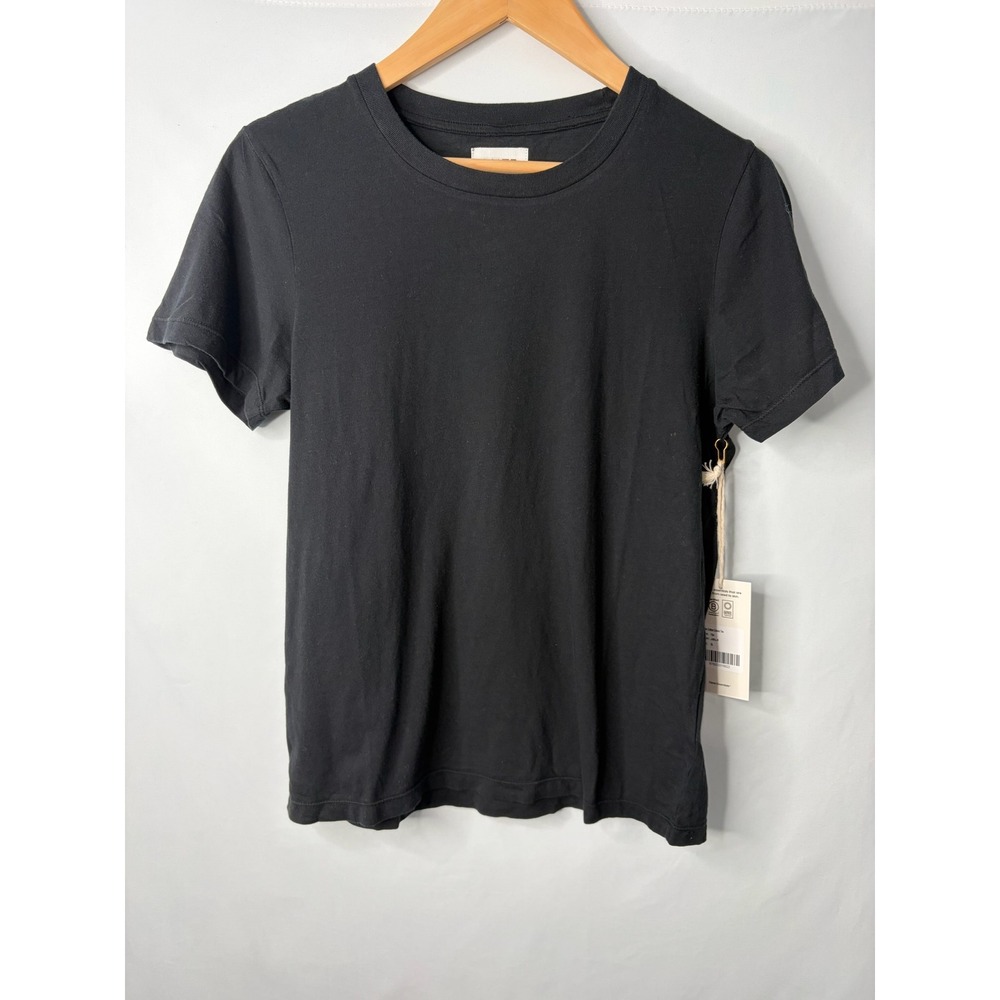 MATE the Label Organic Cotton Classic Tee Jet Black Size S Quiet Luxury Soft NWT